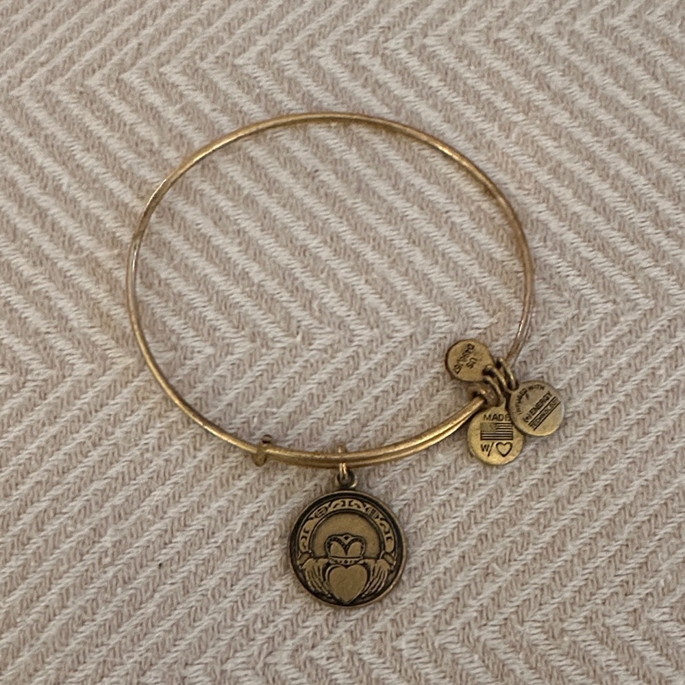Alex and Ani Gold Charm Irish Claddagh Bangle